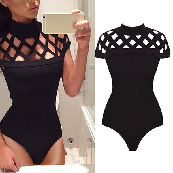 High Neck Caged Bodysuit