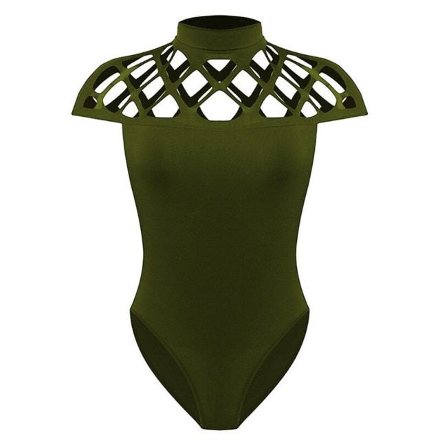 High Neck Caged Bodysuit