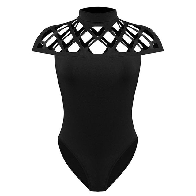 High Neck Caged Bodysuit