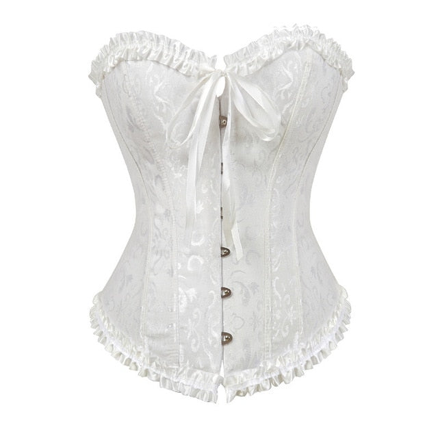 Daily Wearing Safety Certification Women's Underbust Corset, Lace Up Boned  Bustier, Waist Training Corsets Vest (Color : White, Size : L-Large) :  : Clothing, Shoes & Accessories