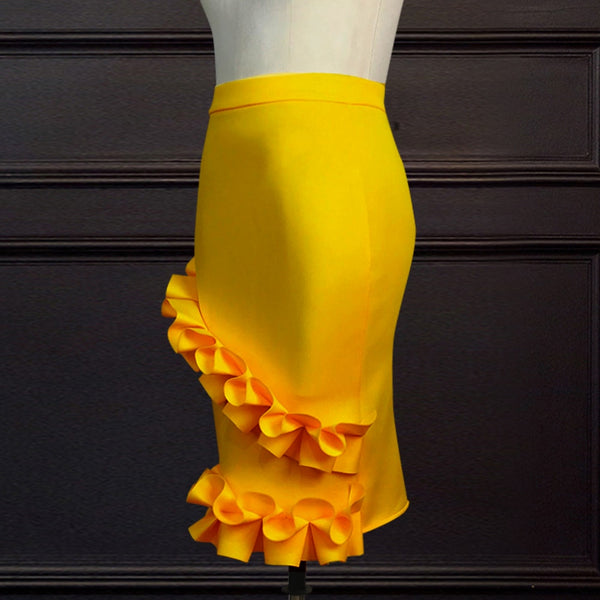 High Waisted Skirt with Ruffles