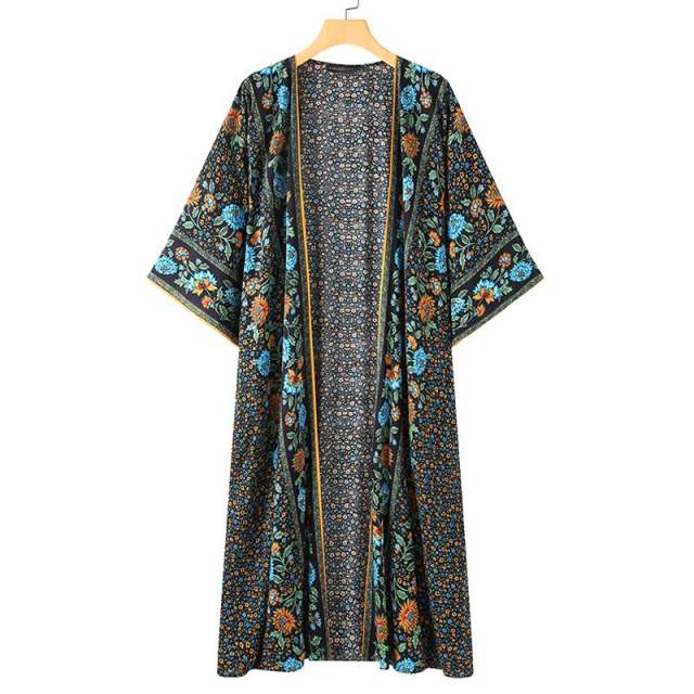 Bohemian Floral Printed Kimono / Cardigan