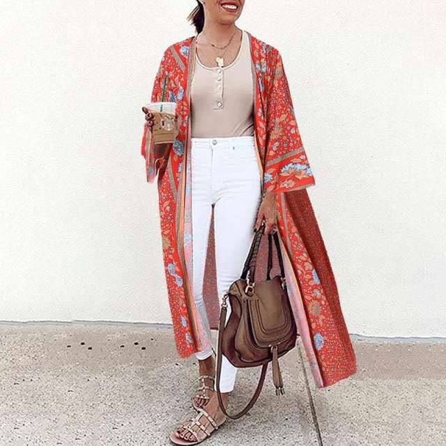 Bohemian Floral Printed Kimono / Cardigan