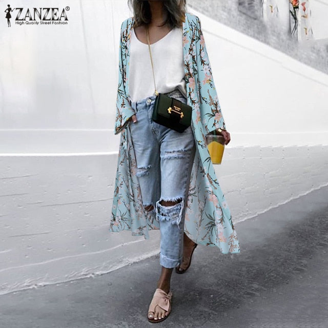 Bohemian Floral Printed Kimono / Cardigan