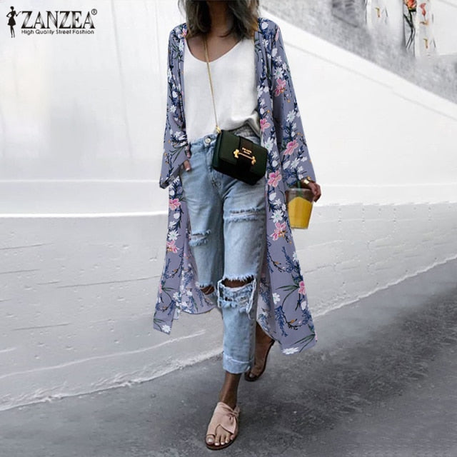 Bohemian Floral Printed Kimono / Cardigan